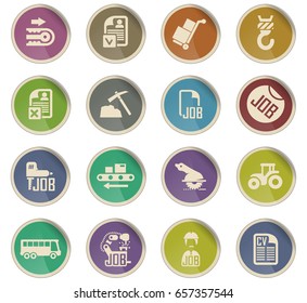 job search vector icons for user interface design