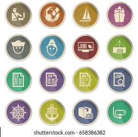 job search vector icons for user interface design