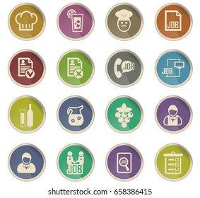 job search vector icons for user interface design