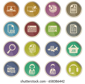 job search vector icons for user interface design