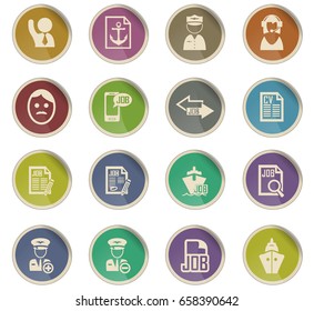 job search vector icons for user interface design