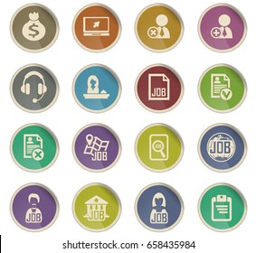 job search vector icons for user interface design