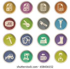 job search vector icons for user interface design