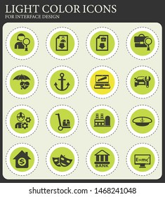 job search vector icons for web and user interface design