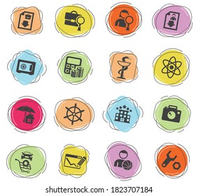 job search vector icons for web and user interface design