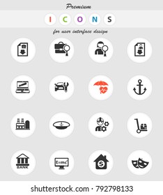 job search vector icons for web and user interface design