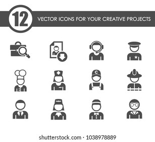 job search vector icons for your creative ideas