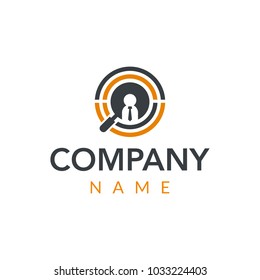 job search vector logo icon illustration
