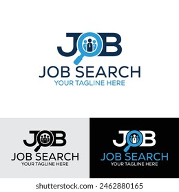 Job search vector logo template
