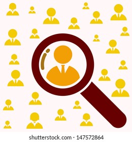 Job searching or career choice. Employment concept. Vector illustration.