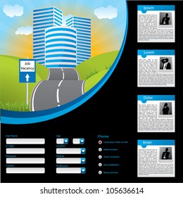 Job searching website template with advanced search