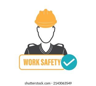 Job security concept. Label for business, marketing and advertising. Vector on isolated background.
