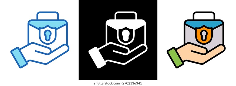 Icono de seguridad de trabajo tripplestyle Ilustración vectorial
