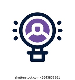 job seeker duotone icon. Sleek and modern vector icon for websites, mobile apps, marketing materials, and corporate design. Fully scalable and ready to use.