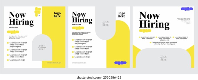 Job Seeker Hiring Poster for Social Media Template. Now Hiring Social Media Poster Vector Design.