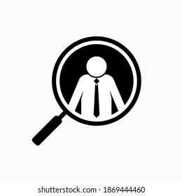 Job Seeker Icon. Employee Candidate Symbol - Vector. 