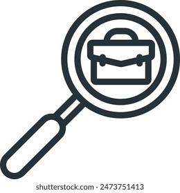 Job seeker icon line symbol sign design