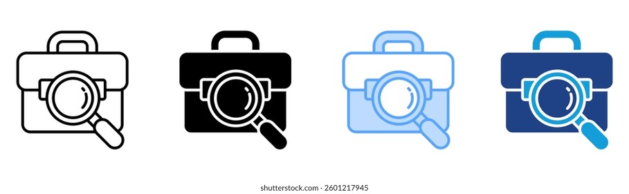 Job Seeker Icon Set Multiple Style Collection