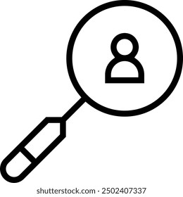 job seeker icon. Thin linear style design isolated on white background