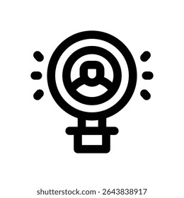 job seeker line icon. Clean and minimalist vector icon for websites, mobile apps, presentations, and logos. Fully scalable and customizable for any project.