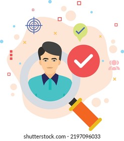 Job Seeker Pictogram, The Evolution of the Candidate Funnel concept Vektorsymbol, Recruitment Process Design, hrm Symbol, Findet Talent Employee Sign, 