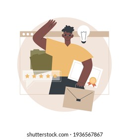 Job seekers abstract concept vector illustration.