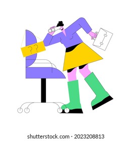 Job seekers abstract concept vector illustration. Job candidate, search for work, find worker, employee profile, career building service, website menu, UI, web element, button abstract metaphor.