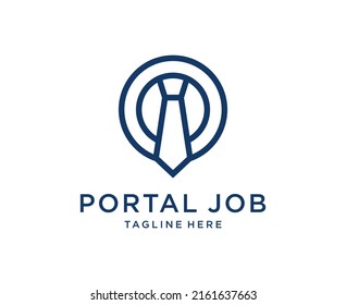 job seekers logo design vector template. search online job icon symbol