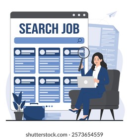 job seekers online vacancy, submit CV resume, and find ideal recruitment concept opportunities