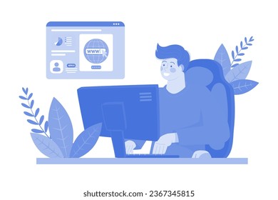 Job seekers research the company and prepare for interviews.