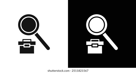 Job Seeking Icon Flat fill set collection