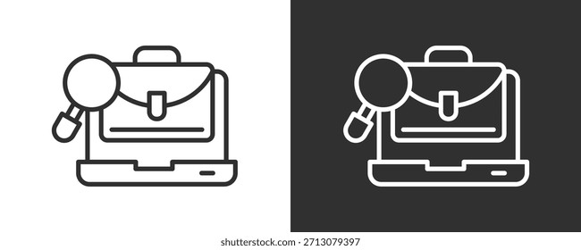 Job Seeking Icon Set Vector Collection Isolated In Black And White