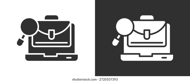 Job Seeking Icon Set Vector Collection Isolated In Black And White