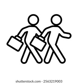 Job Shadowing icon line vector illustration