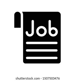 job sheet glyph flat vector icon