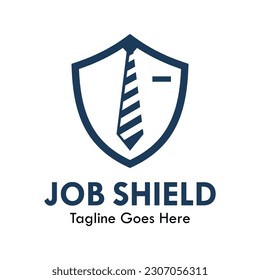 Job shield design logo template illustration