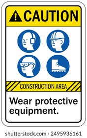 Job site construction safety sign