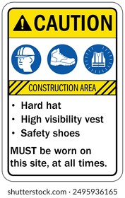 Job site construction safety sign