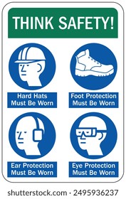Job site construction safety sign