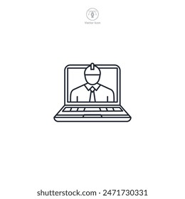 Job Site Icon theme symbol vector illustration isolated on white background