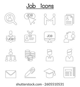 Job and Staff Recruitment icon set