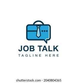 Job Talk Logo Design Template.