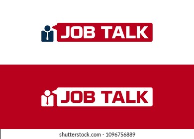 Job Talk Logo Template Design Vector, Emblem, Design Concept, Creative Symbol, Icon