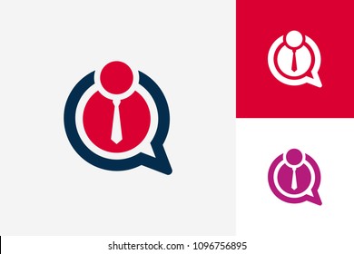 Job Talk Logo Template Design Vector, Emblem, Design Concept, Creative Symbol, Icon