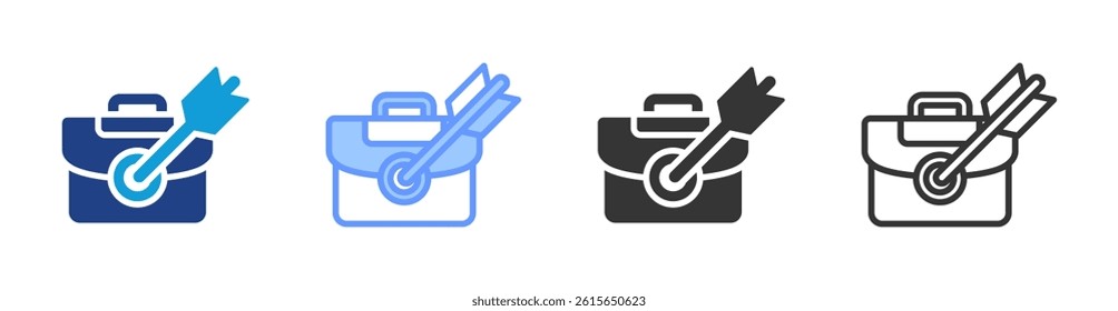 Job Target icon set multiple style collection