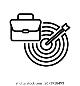 Vektorgrafik des Jobzielsymbols, weißer Hintergrund