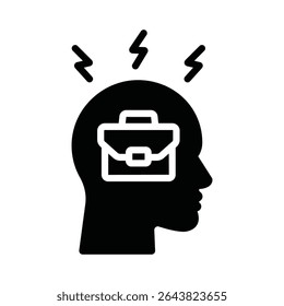 Job tension Vector Icon which can easily modify or edit
