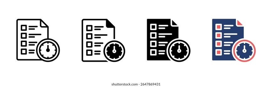 Job Test icon sheet multiple style collection