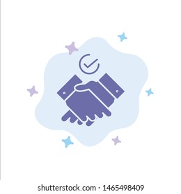 Job, Themes, Work Blue Icon on Abstract Cloud Background. Vector Icon Template background