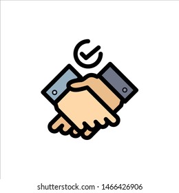 Job, Themes, Work  Flat Color Icon. Vector icon banner Template. Vector Icon Template background